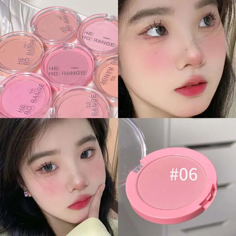 HERORANGE powder blusher natural matte color low saturation nude Korean pure sexy new powder blusher