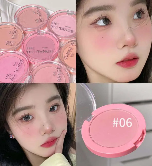 HERORANGE powder blusher natural matte color low saturation nude Korean pure sexy new powder blusher