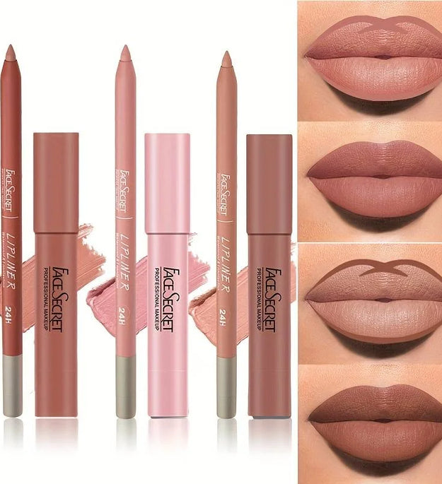 Matte Lipliner&Lipstick Set,Waterproof， Long Lasting Lip Makeup, Soft Matte Color Rendering,Women's Makeup Cosmetics