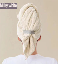 Microfiber Hair Towel Extra Large Wrap Quick Dry Hair Towel Wrap With Elastic Band , Ultra Absorbent Soft Hair Towel Wrap Turban - BlissFully