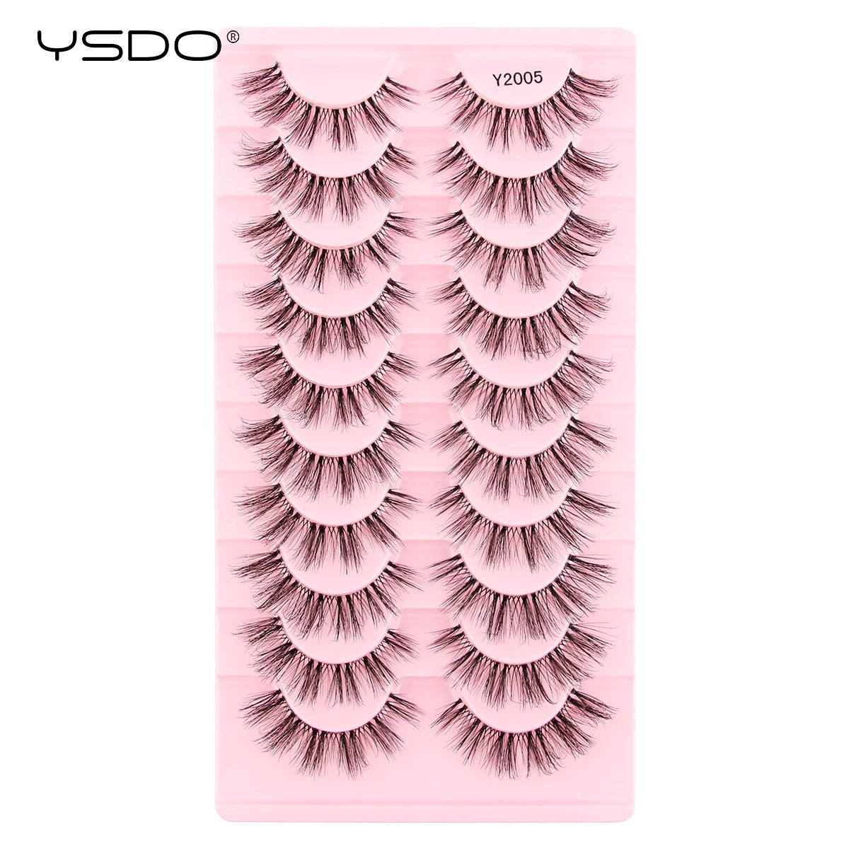 YSDO Natura Cat Eye Lashes 3/10 Pairs Faux 3d Mink Eyelashes Reusable Fake Eyelashes Tools Soft Wispy False Lashes maquillaje
