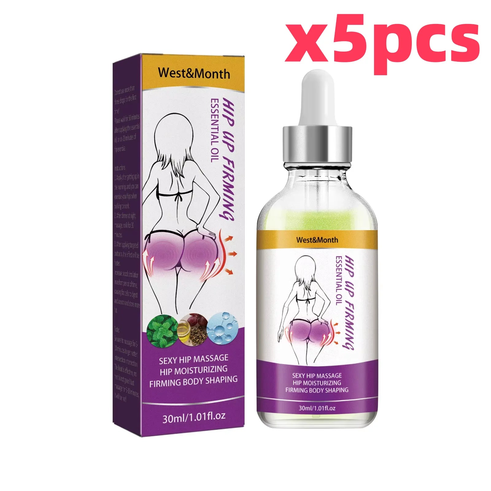 Buttock Massage Essential Oil Effective Hip Lift up Enhancement Shaping Firming Big Ass Plumping Sexy Lady Butt Enlargement Oil