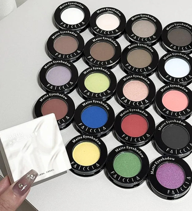 Eyeshadow Illuminator Matte White Highlighter Brighten Palette Lasting Shimmer Glitter Highly Pigmented Monochrome Eyes Makeup