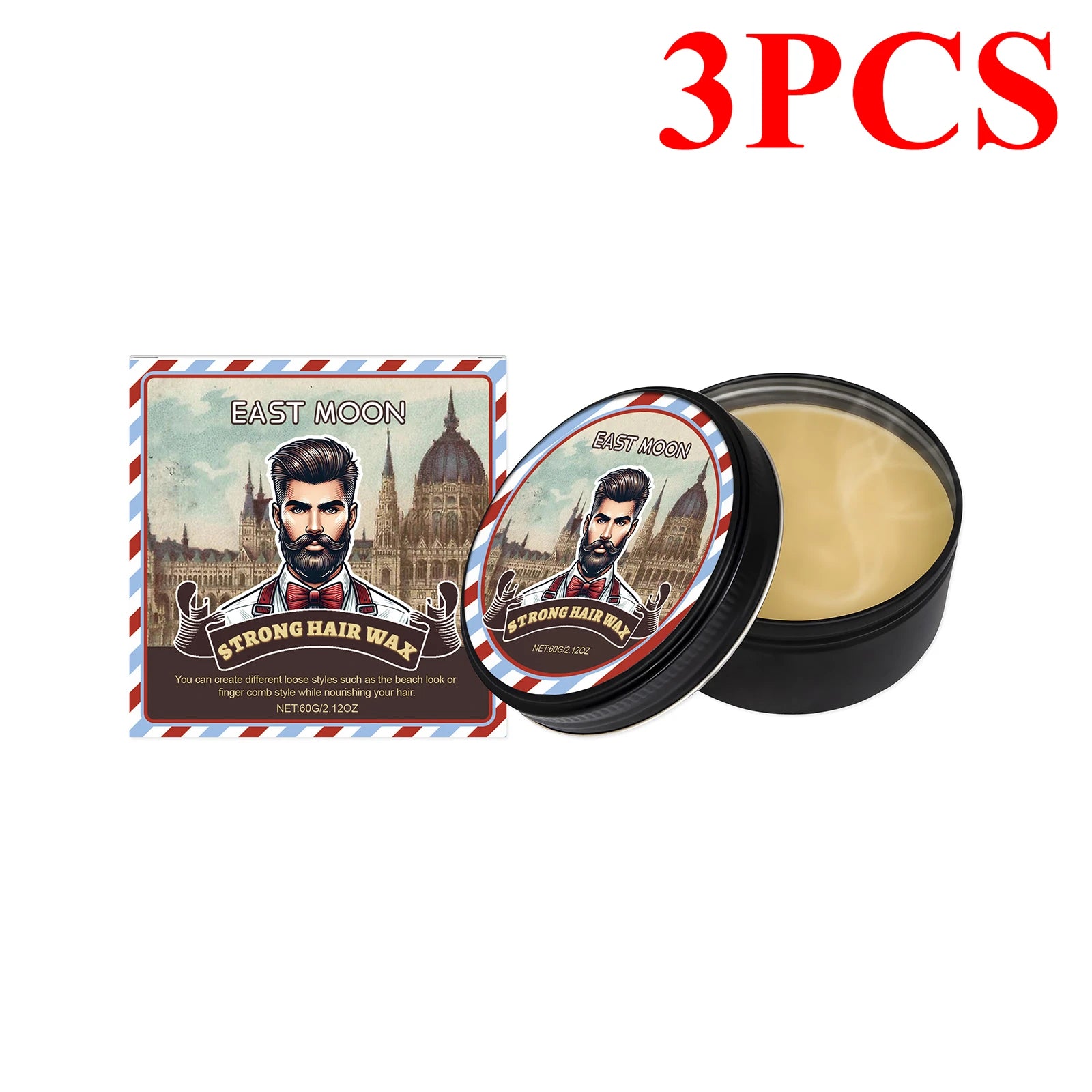 Long Lasting Stying Wax Fluffy Hair Pomade Wax Keep Hair Oil Edge Control Barbershop Tools Salon Hairdressing Mud Hair Styling - BlissFully