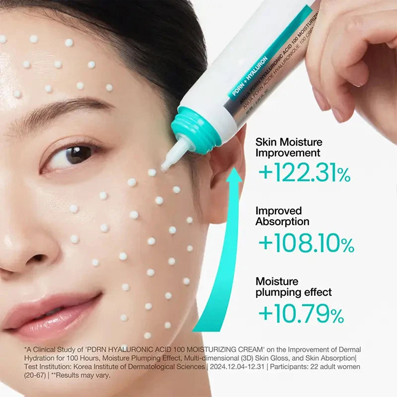 PDRN Hyaluron Face Cream Hyaluronic Acid Moisturizer for Hydrating & Firming Restorative Uneven Skin Tone Care Korean Skincare