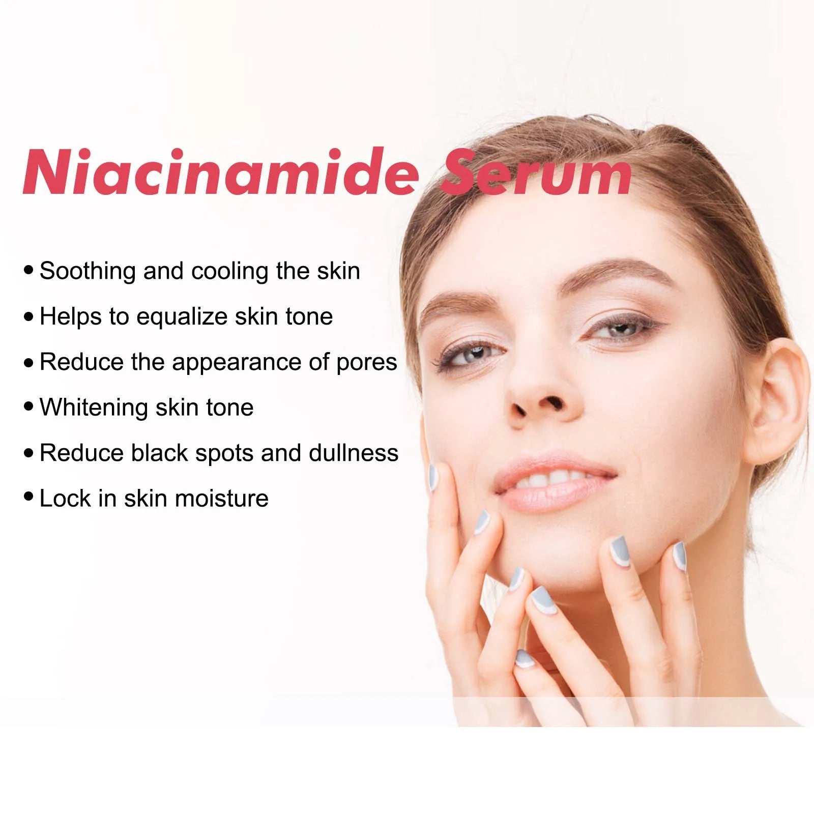 Peach 70% Niacinamide Facial Serum Fade Melanin Moisturzing Shrink Pores Smooth Brightening Skin Care Dark Spot Remover Serum - BlissFully