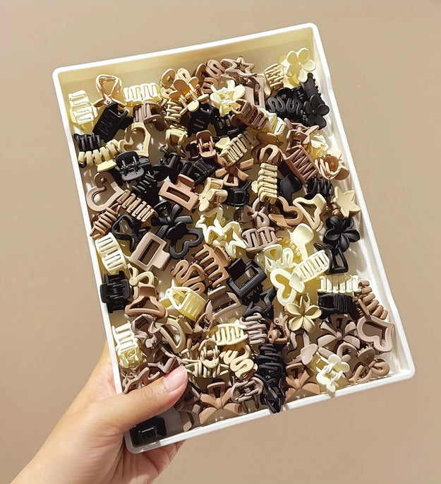 5/10/20/30pcs Beige Mixed Pack Small Clips, Cute Girl Accessories - Perfect for Daily Use, Special Occasions, or Travel Gifts - BlissFully