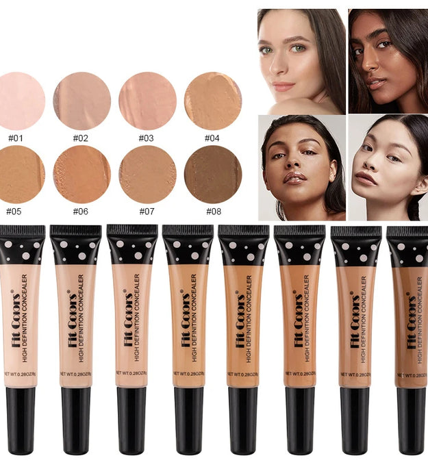 Full Cover Liquid Concealer 8 Color BB Cream Foundation Air-permeable Natural Brightening Makeup Eye Dark Circles Cream Cosmetic