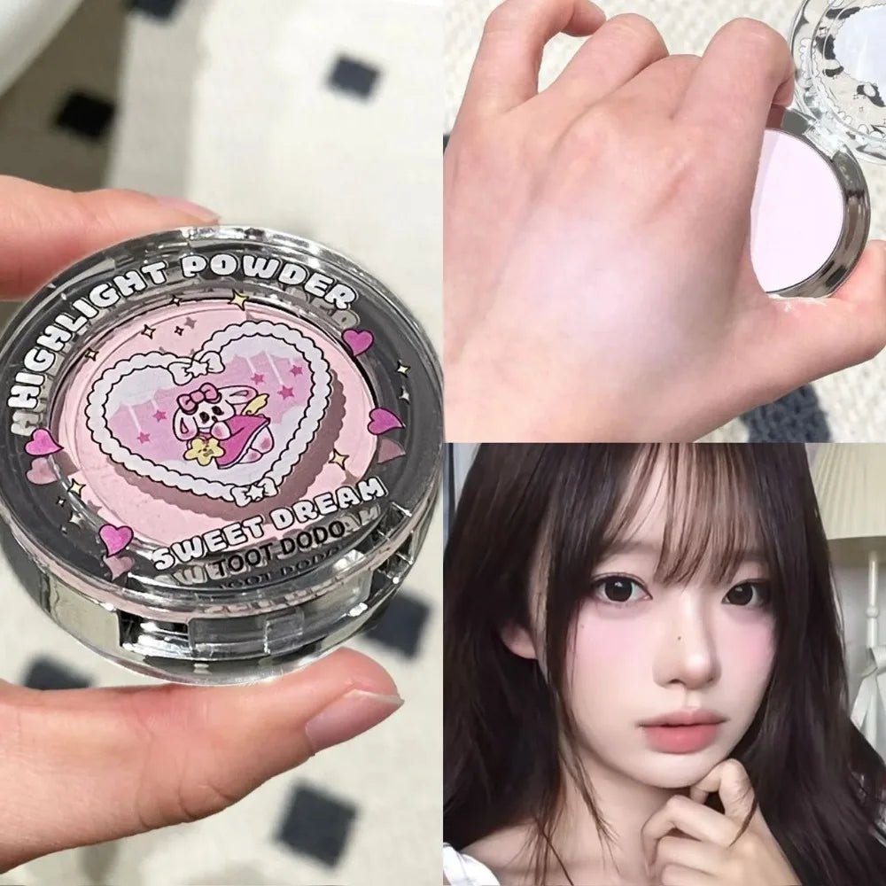 Sweet Dream Matte White Highlighter Powder Natural Korea Face Rouge Palette Contour Blush Brigthening Reparing Makeup Plate