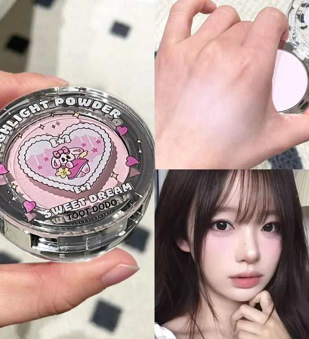 Sweet Dream Matte White Highlighter Powder Natural Korea Face Rouge Palette Contour Blush Brigthening Reparing Makeup Plate