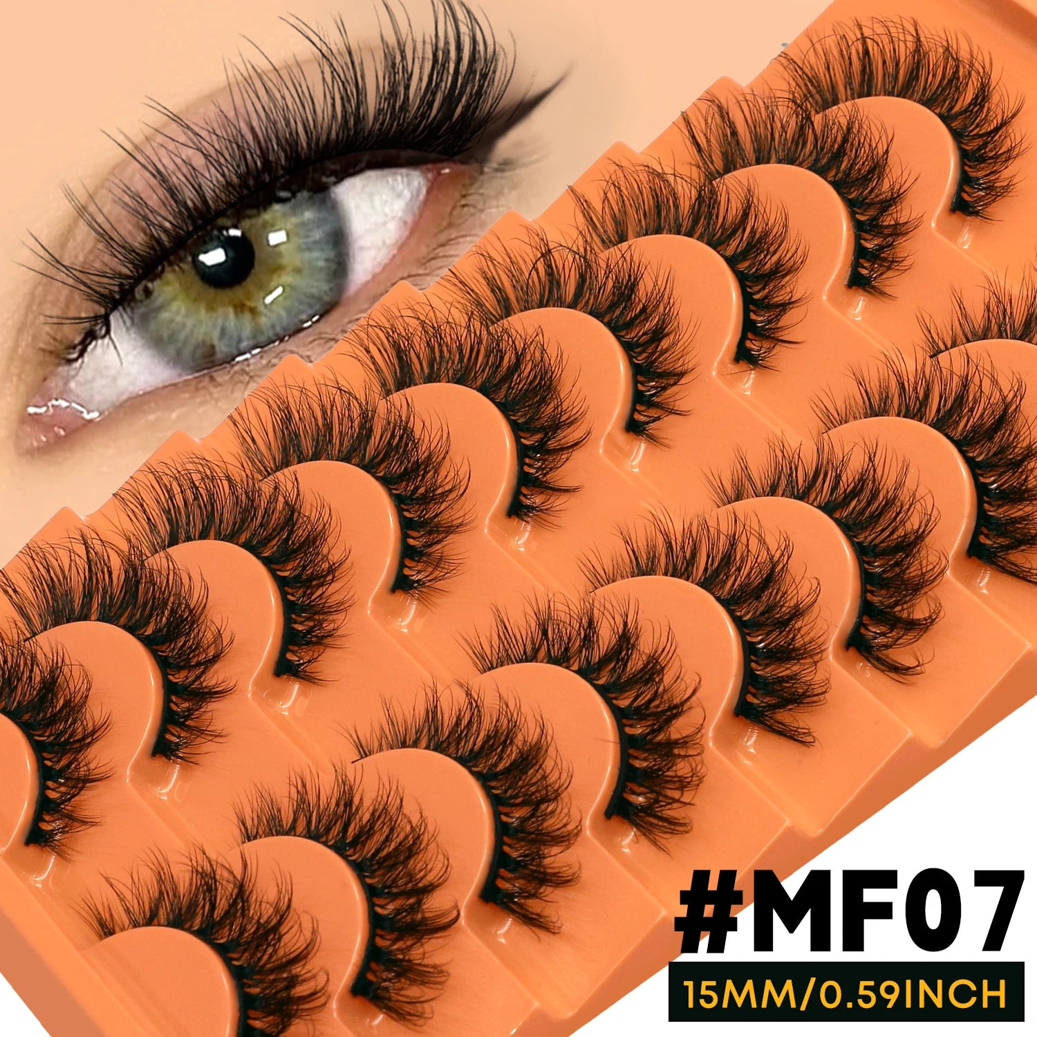 VELTRINAY Cat Eye Lashes False Lashes 3D Faux Mink Lashes Fluffy Volume Strip Lashes Cat Eyelashes Lashes Fake Eyelashes Makeup
