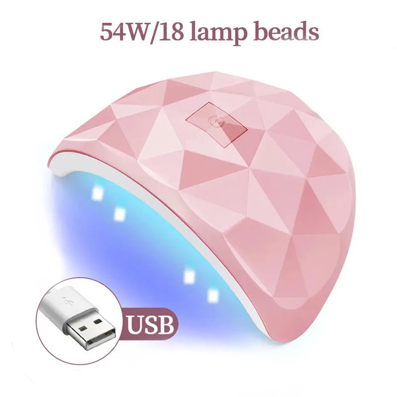 LULAA UV Nail Polish Lamp Gel Curing Polishing Lamp with Three Timing Modes & Automatic Sensing Mode Is Suitable for Home Salon