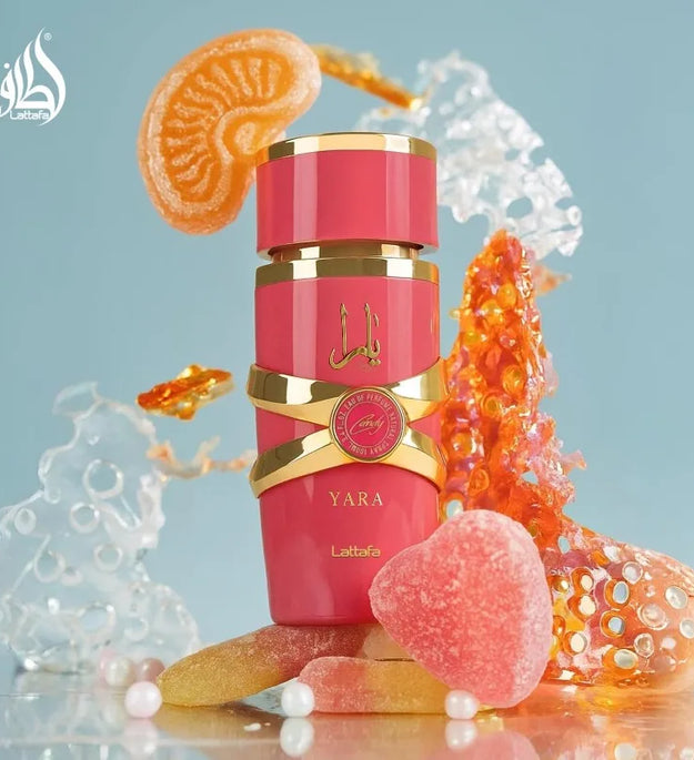 Lattafa Yara Candy Eau de Parfum Spray for Women 100ml Original Arab Perfumes Lasting Floral Fruity Fragrance Pheromone Perfume