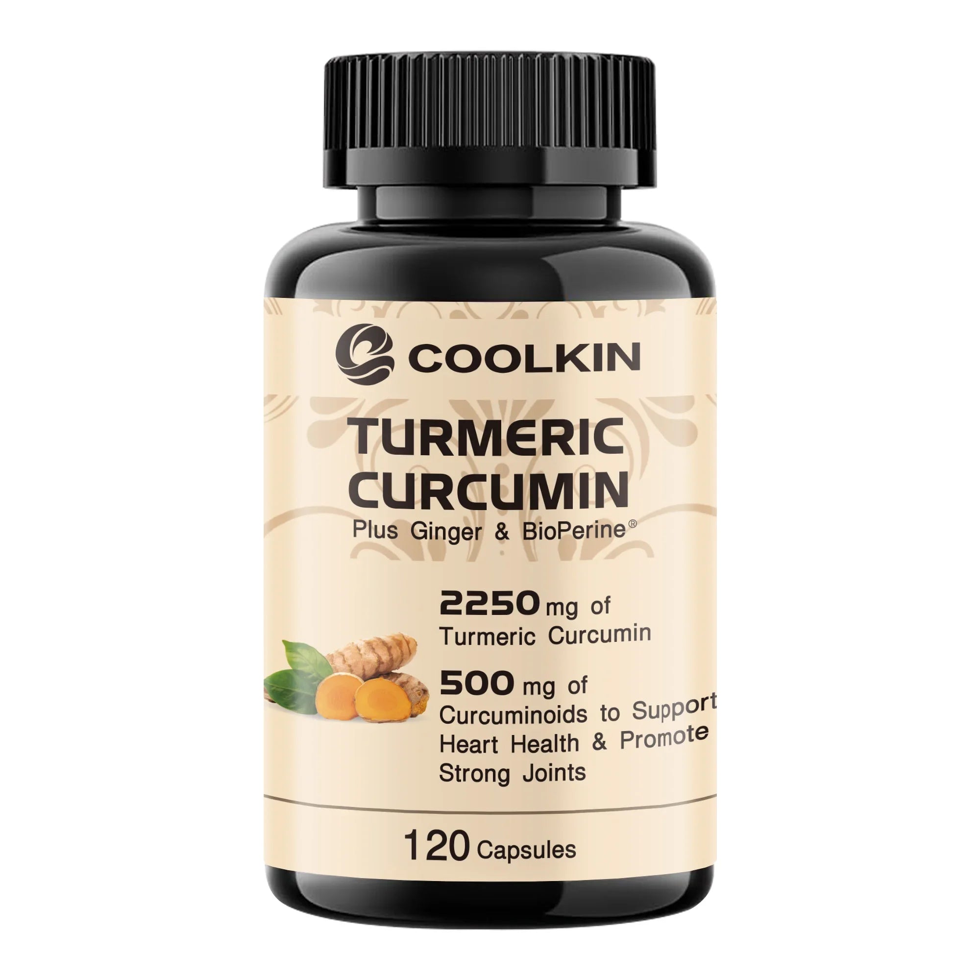 Turmeric Curcumin - with 95% Curcumin, Bioperine - Promotes Optimal Absorption,Immune Support and Joint - 120 Capsules