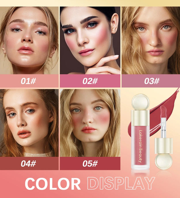 Matte Liquid Blush Velvet Blusher Orange Peach Face Pigment Lasting Beauty Natural Cheek Tint Cream Blush Makeup Maquiagem7.5ml