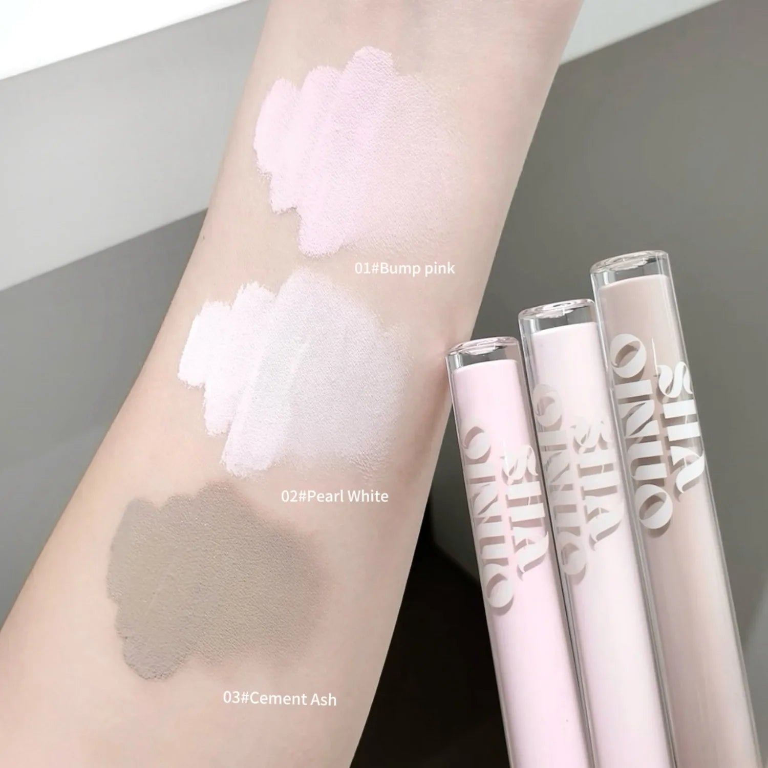 Matte Cement Grey Contouring Stick Liquid Silky Concealer Moisturizing Waterproof Pink Face Brightening Cream Nose Shadow Makeup