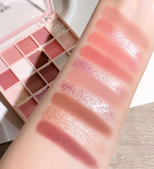 25-color eye shadow tray, oatmeal milk tea tray, sparkling powder, pearl sequins, gentle orange brown, affordable eye shadow