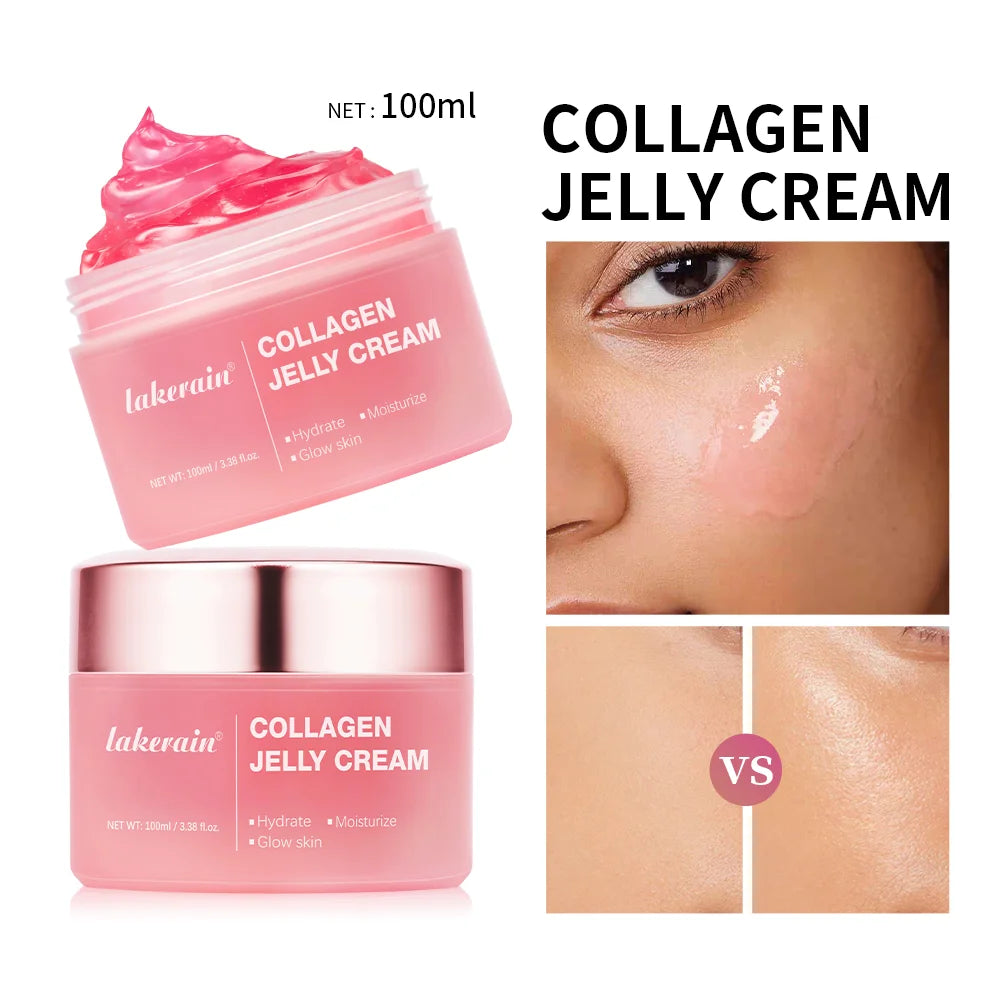 Moisturizing Collagen Jelly Cream Niacinamide Hydrolyzed Collagen Tightening Soothing Anti-Aging Firmness Hydration Skincare - BlissFully
