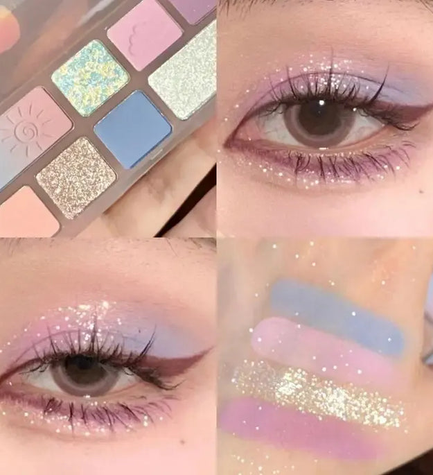 DIKALUAutumn and Winter Orange Eyeshadow Small Red Book the Same Eye Shadow Tray Orange Brown Matte Pearlescent Flash Orange Pur