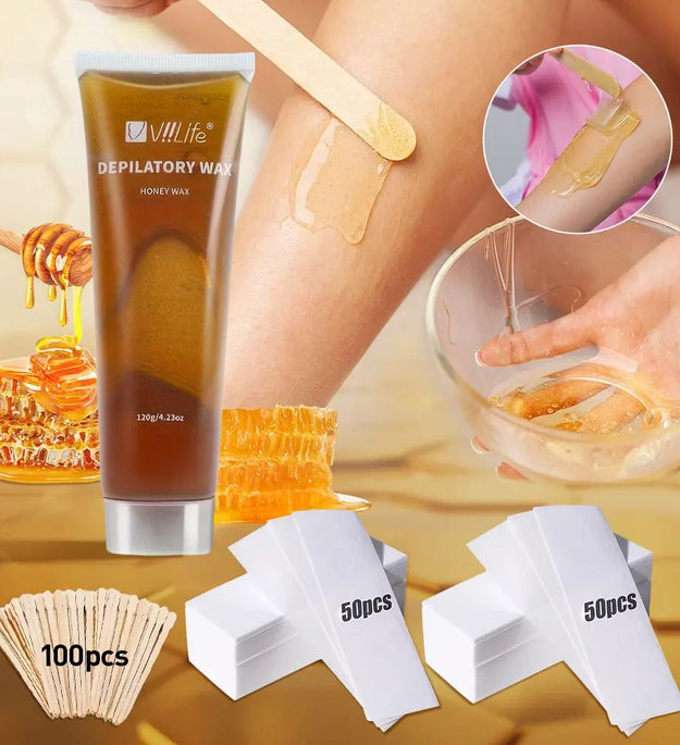 Viilife 120g Natural Sugar Wax – Gentle Adhesion for Painless Hair Removal, Suitable for All Skin Types, Full Body Use