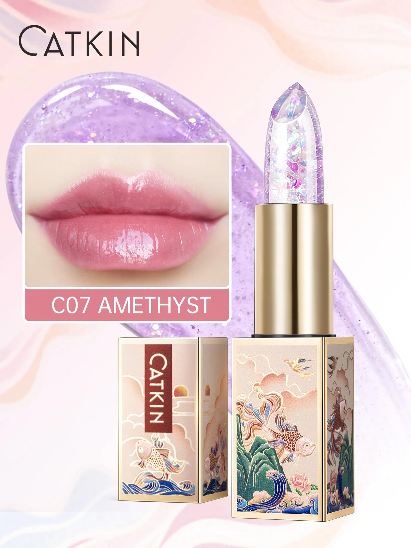 CATKIN SPARKLING LIP BALM MOONLIGHT COLOR-CHANGING LIP STICK - NEW SERIES