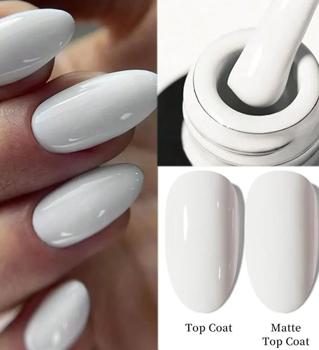 1pcs 7.3ml White Gel Nail Polish French Manicure Gel Polish Semi Permanent Soak Off UV Gel Varnish Base Top Coat Winter Nail 105