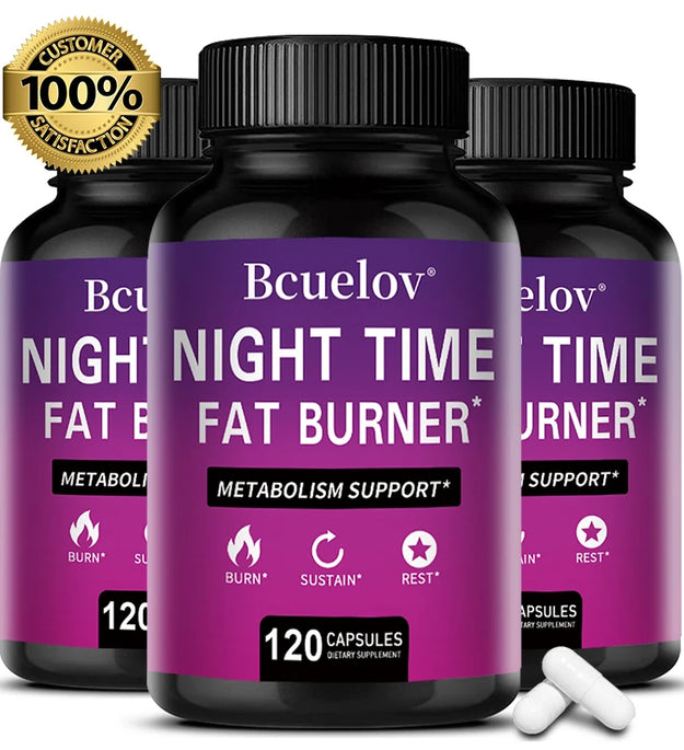 Best Nighttime Fat Burner - Thermogenic Fat Burner, Natural Appetite Suppressant and Metabolism Booster, Immune Health