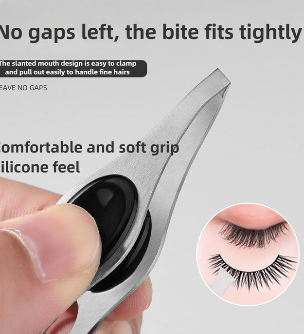 1pcs Hot Sales Portable Stainless Steel Button Cell Smart Design Eyebrow Hair Remove Tweezer with LED Light Makeup Tool