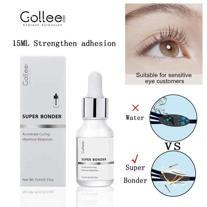 Gollee Super Bonder 1/3/5pcs Lash Longer Lasting Oilproof for golle Eyelash Extension Bonder Eyelash Enhance eyelash adhesion