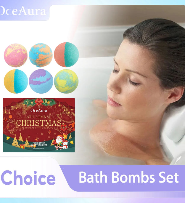 6/12/18pcs Bath Bombs for Kids With Surprise Bubble Bath Ball Anti Fatigue Relaxing Body Care Spa New Year Christmas Gift Set