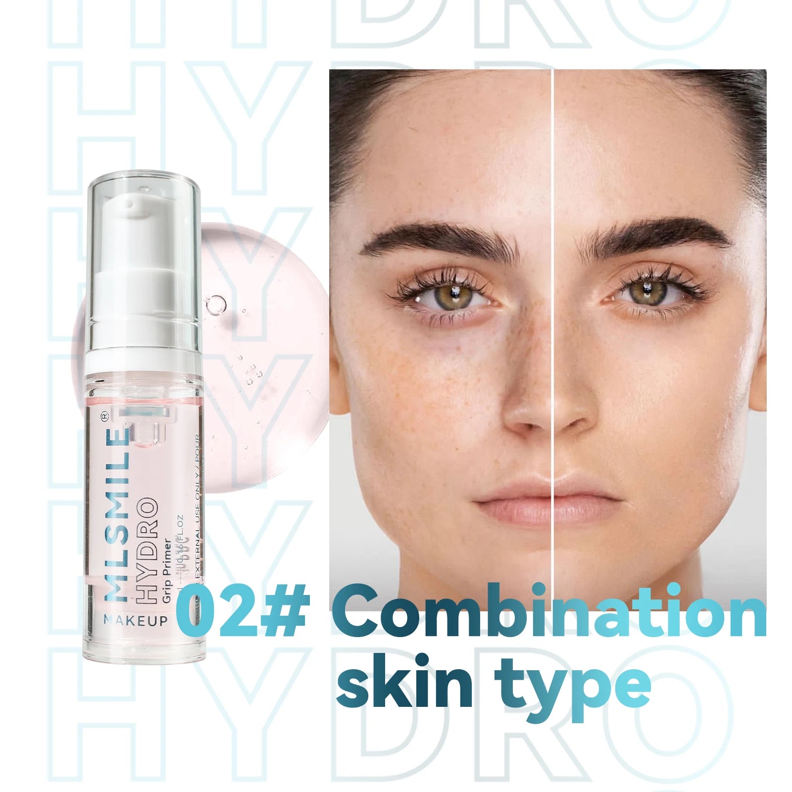 MLSMILE Moisturizing Primer Natural Light & Long Lasting Hydrating Primer Gel Skin Brightening easy to solve Primer Gel