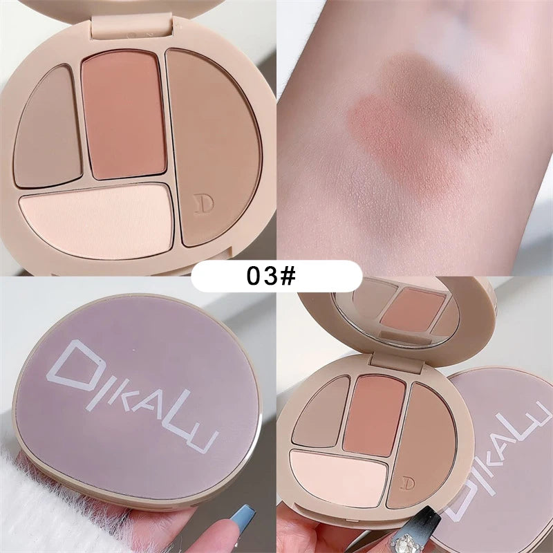 Multifunctional Bronzer Contour Palette Nose Shadow Profile Highlighter Blush Plate Matte Contouring Shading Llluminator Makeup