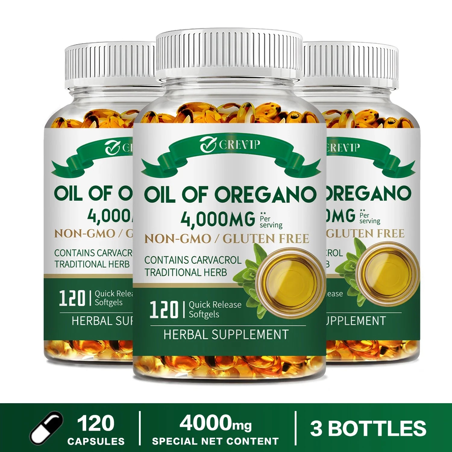 Oil of Oregano 4000mg - Relieves Bloating and Flatulence, Boosts Immunity - BlissFully