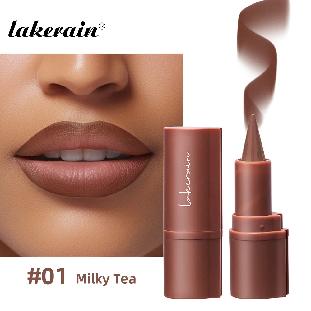 Lakerain Lip Liner Matte Black Brown Velvet Lipstick Waterproof Non Sticky Contouring Tint Lipliner Crayon Lip Makeup