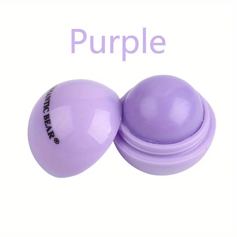 Cute Ball Shaped Lip Balm - Hydrating, Soothing, and Long-Lasting Lip Plumper with Non-Stick Cup for Preventing Frost Cracking a