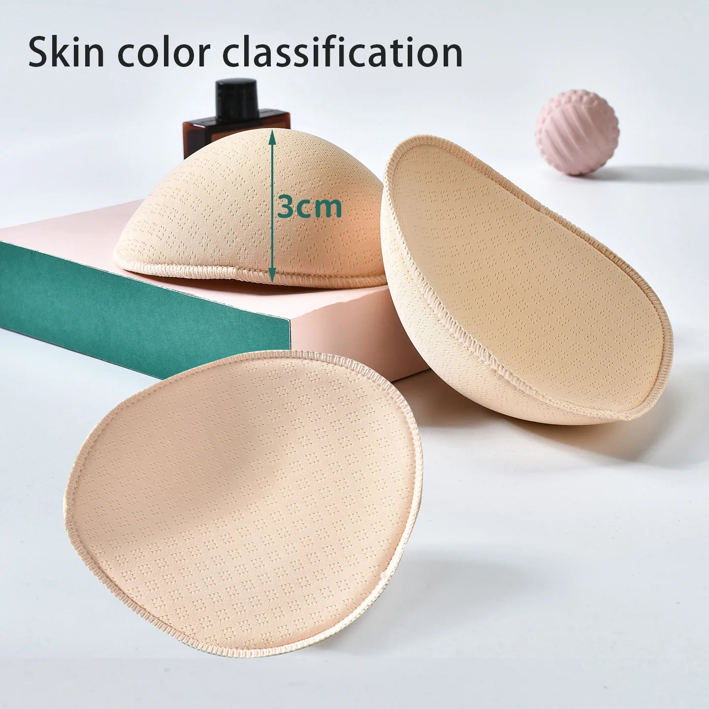 3cm Sexy Thick Latex Breast Pads, Breast Inserts for Lift and Enhancement, Bra Pads for Breast Enlargement, Removable Underwear Breast Accessories Suitable for Swimwear and Bikinis