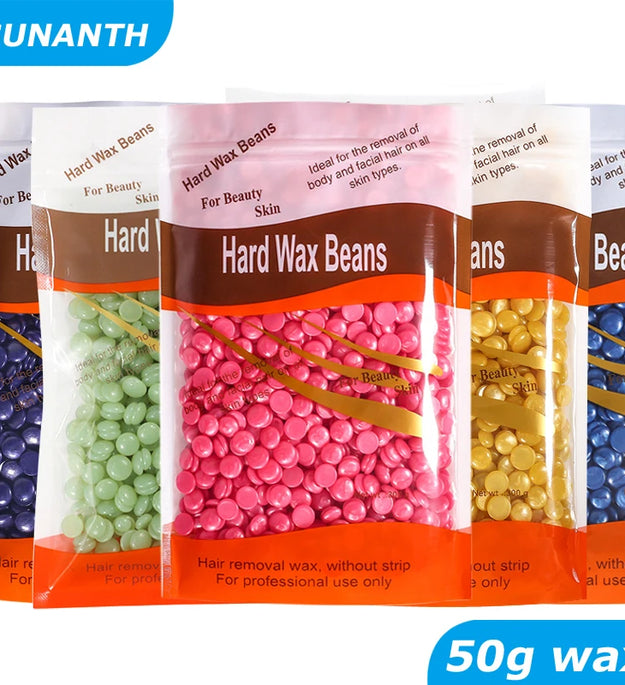50g Hot Wax Hair Removal Depilatory Waxing Wax Beads for Wax Heater Painless for Body Hairs Removal Beans