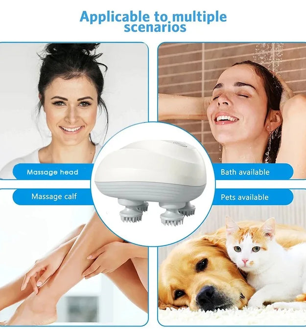 Electric Scalp Head Massager Cat Massager Therapy Antistress Relax Body Massage Remove Muscle Tension Tiredness Massageador Tool