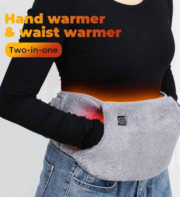 3 Levels Electric Graphene Heating Pad Cold-Proof Uterine Belt Cold-Proof Hand Waist Warming Pad USB Recharging Abdominal Warmer