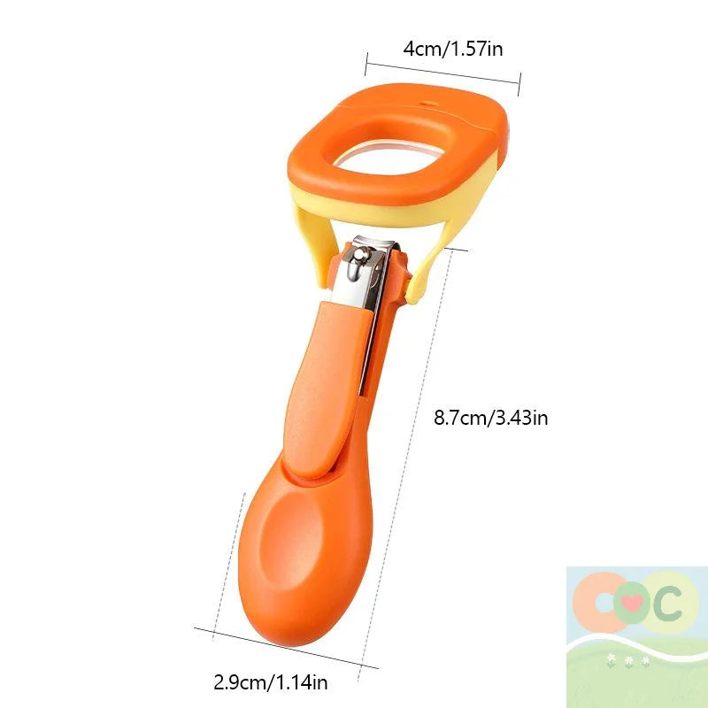 HUA Baby Elderly Nail Clippers With LED Light/Magnifying Glass Splashproof Nail Trimmer Fingernails Toenails Nail Scissors Care