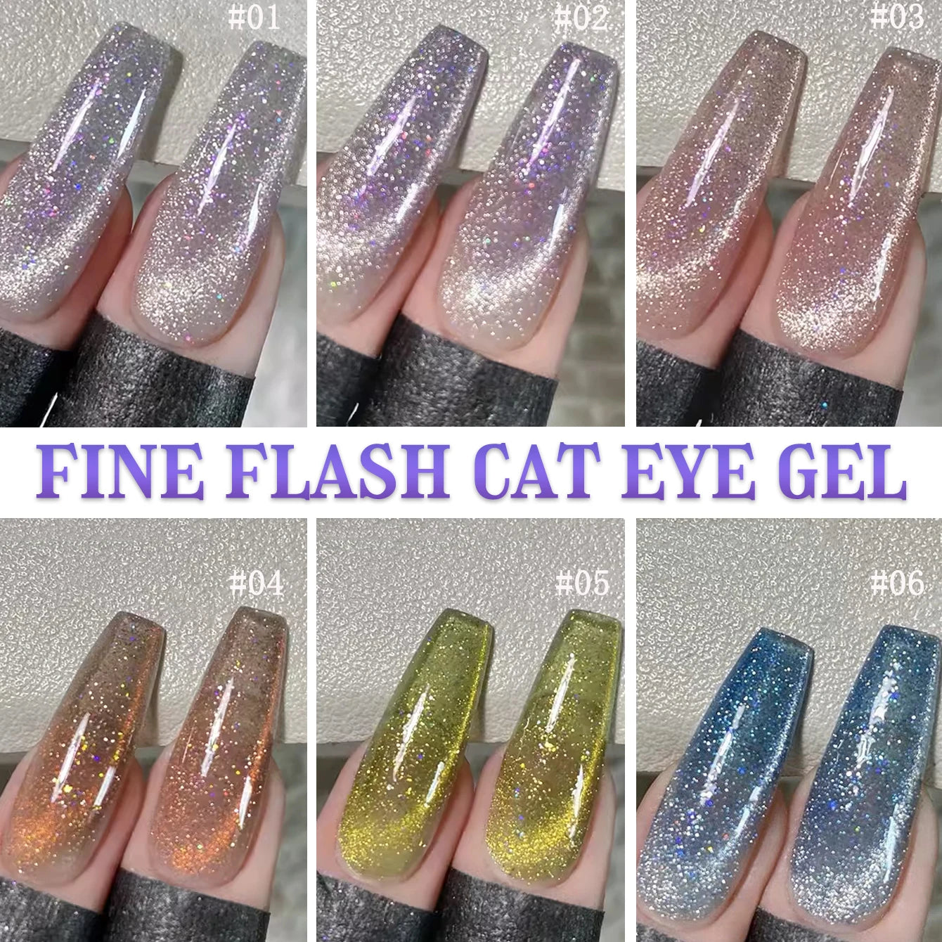 WS Black Glass Cat Magnetic Gel Nail Polish Punk Style Nail Art Manicure Varnis Semi Permanent Gel for Winter Nail Supplies