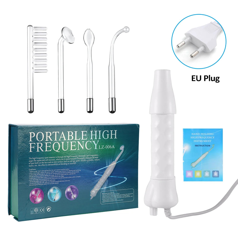 Electric Skin Therapy Wand Machine 4 In 1 Handheld Face Skin Beauty Tools for Acne Massage Skin Tightening Wrinkle Reducing
