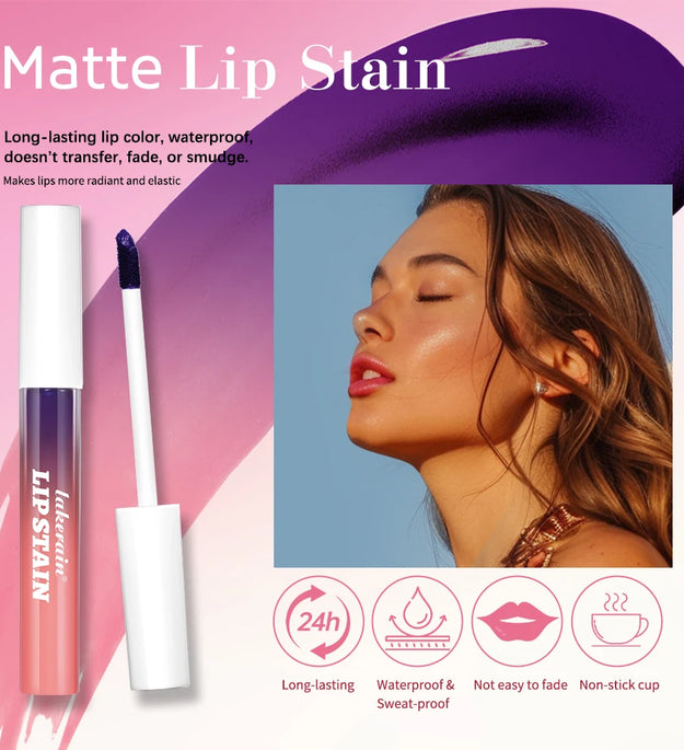 Blading Lip Gloss Peel and Stick Set Long-lasting Waterproof Pink Lip Gloss Transfer Resistant Natural Lip Gloss For Women