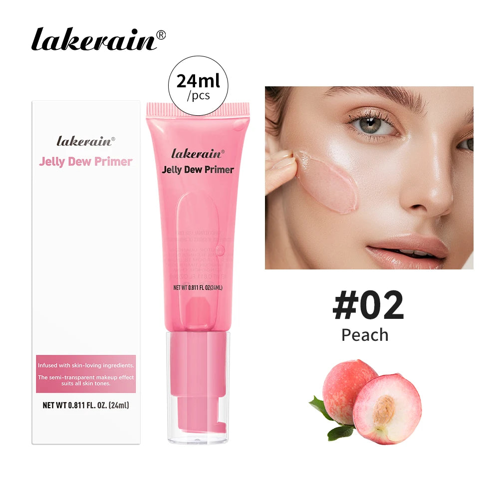 Lakerain Jelly Dew Primer Makeup Long Lasting Moisturising Semi-transparent Jelly Texture Pre Makeup Base Cream Cosmetics