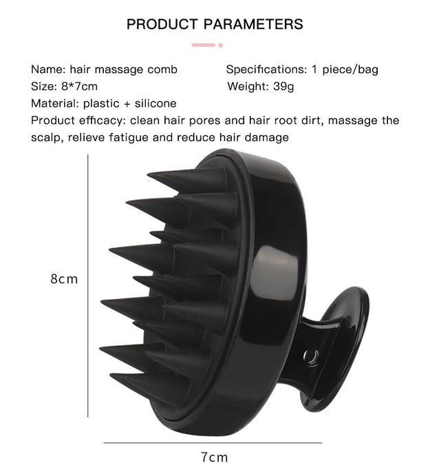 Silicone Head Scalp Massage Comb Hair Washing Brush Soft Scalp Massager for Hair Growth Shampoo Brush Shower Comb Hair Care