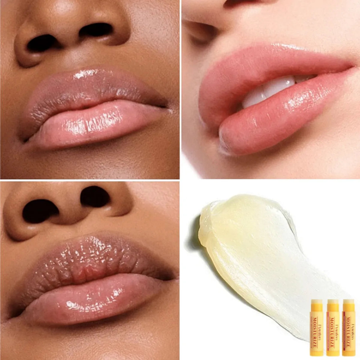 3-piece lip balm lipstick base lip balm makeup natural plant anti-scratch lip care petroleum jelly lip balm