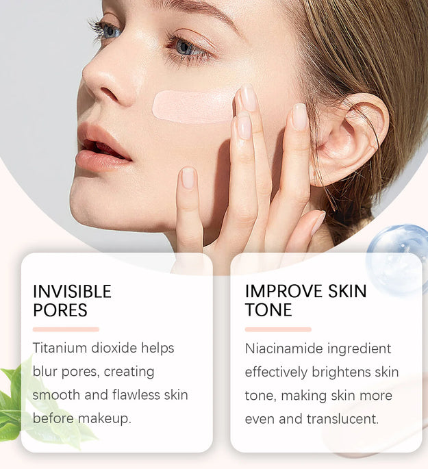 Invisible Pore Soft Focus Makeup Primer Isolation Cream Even Skin Tone Moisturizing Modification Natural Long Lasting Concealer