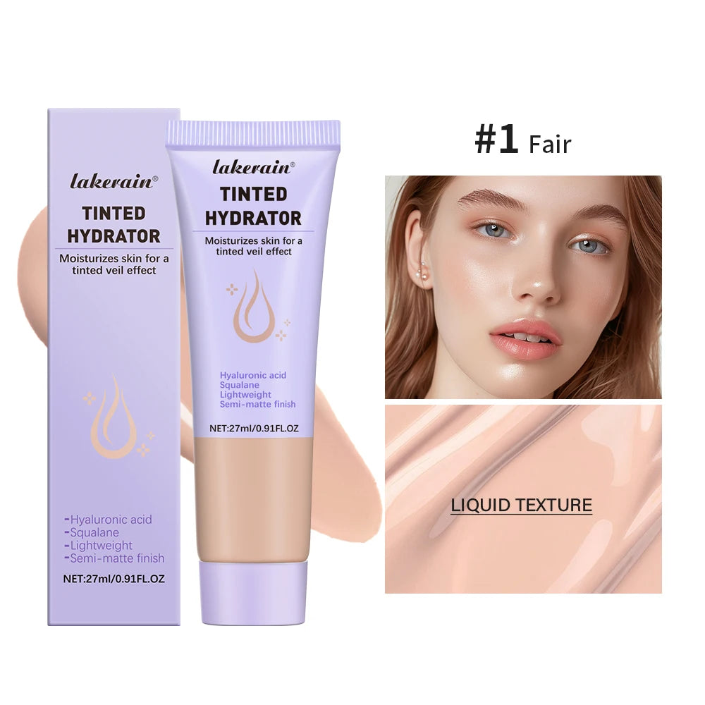 High Coverage CC cream Foundation Tinted Hydrator Matte Finish Light Oil-Free Moisturizing Makeup Hyaluronic Acid Sheer