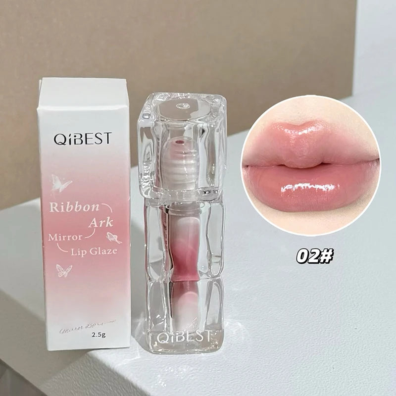 QIBEST Beauty Juice Lip Glaze Gummy Jelly Mirror Water Gloss Lip Glaze Female Affordable Lipstick Lipgloss Tint Korean Cosmetics