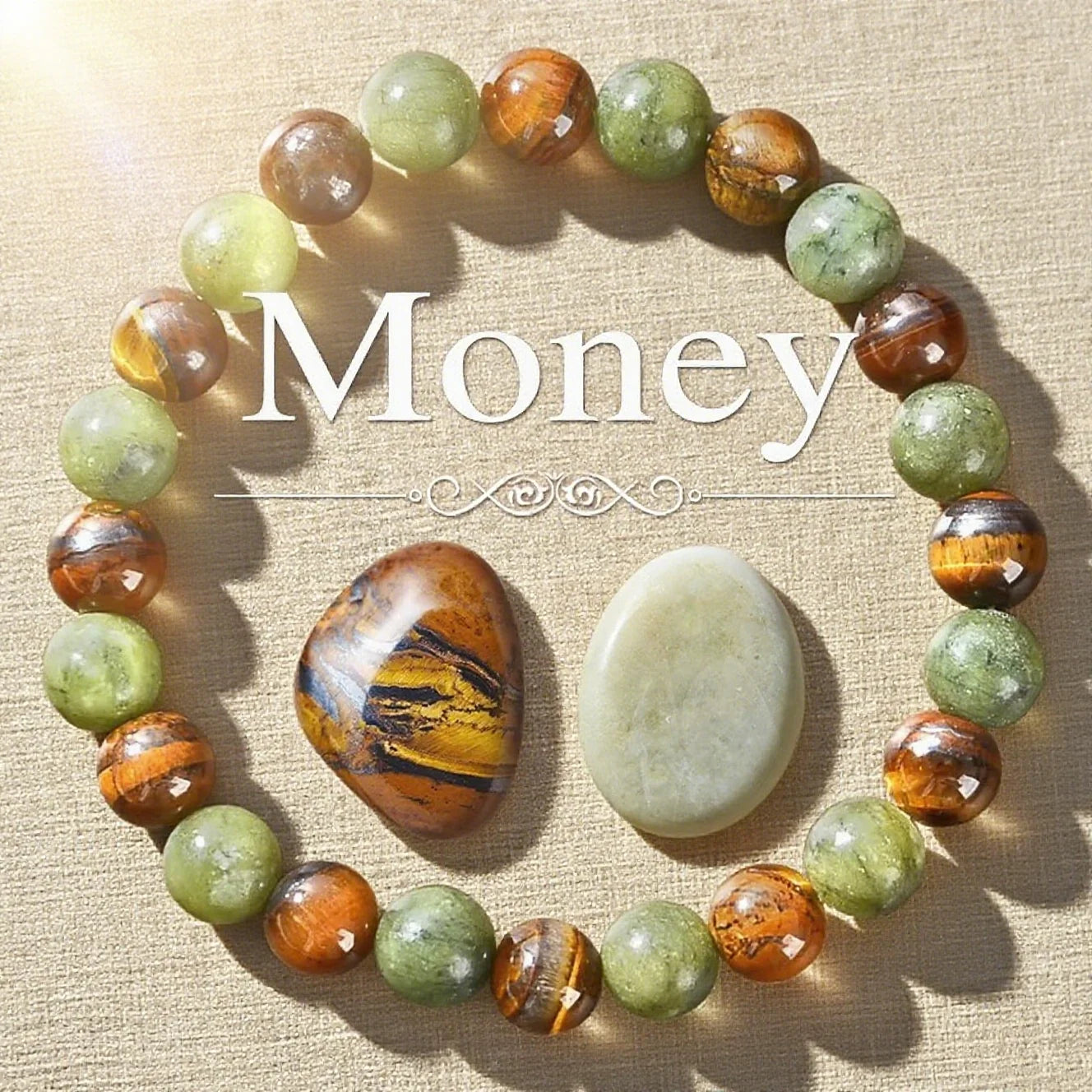 Prosperity and Abundance Healing Bracelet - Relaxing Bracelet to Enhance Personal Success Power and Health - BlissFully